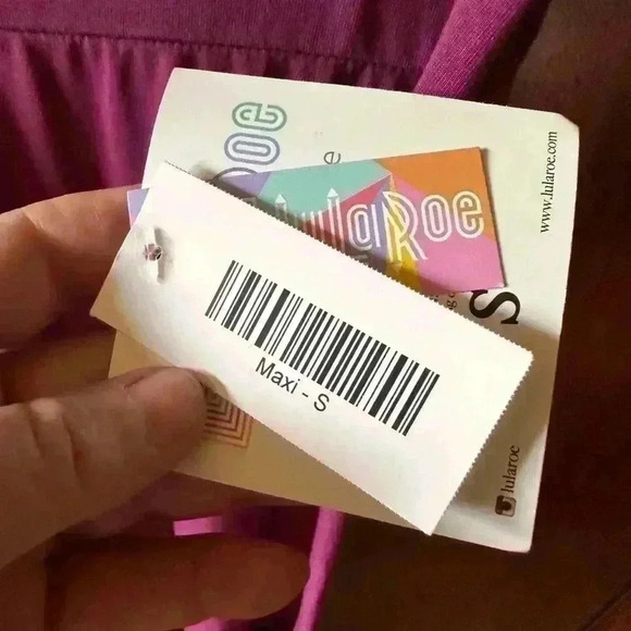 Lularoe small raspberry Maxi‎ skirt. NWT . T shirt feel. - Picture 2 of 5